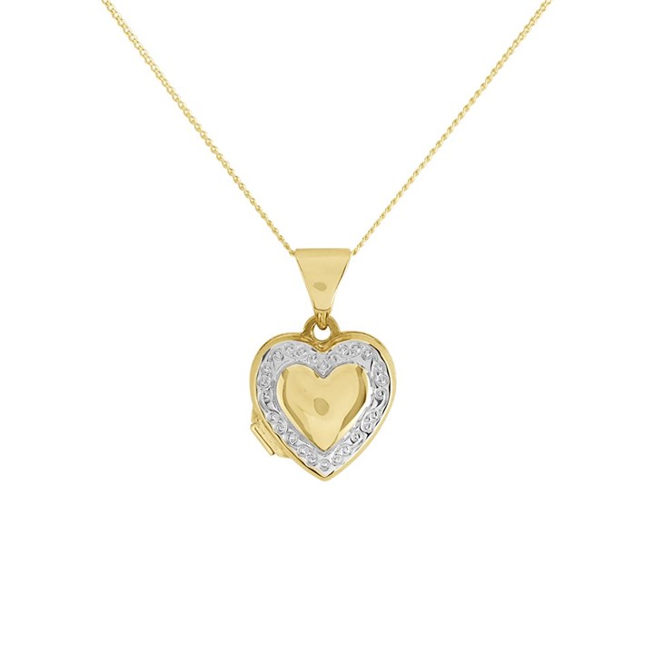 9ct Gold Two Colour Heart Locket - R7261