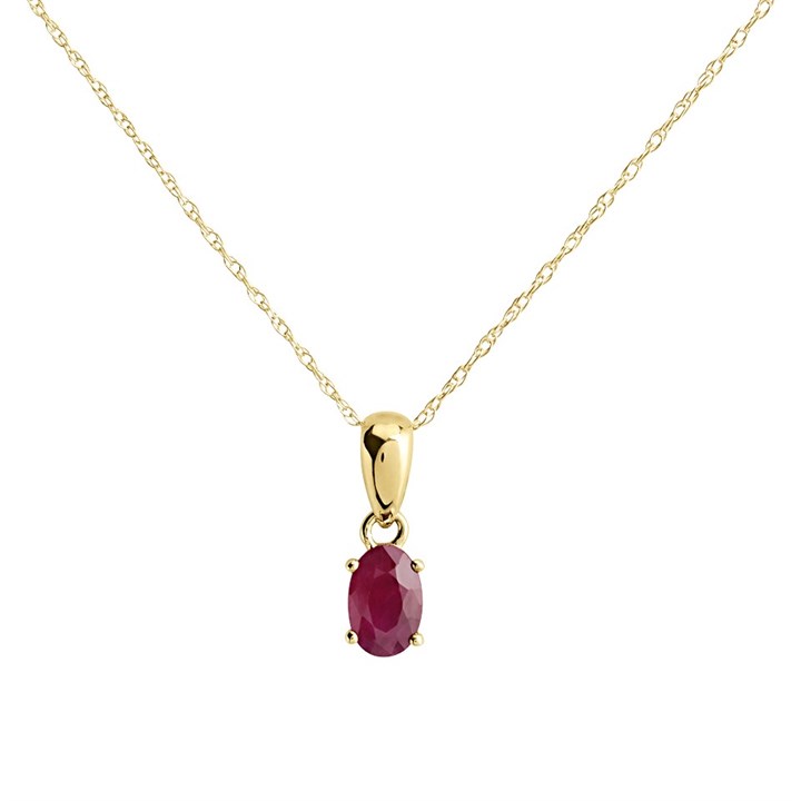 9ct Gold Ruby Necklace - R82113