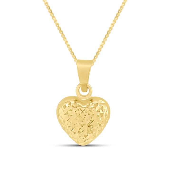 9ct Gold Heart Pendant And Chain - R8790