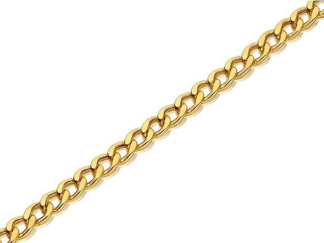 9ct Gold 2mm Wide Hollow Curb Chain - 22in - R9069