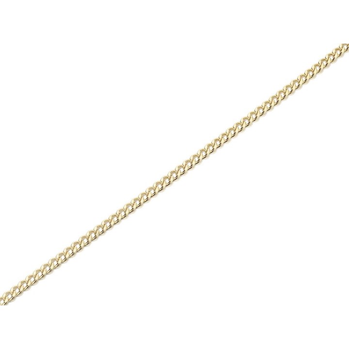9ct Gold 2mm Wide Hollow Curb Chain - 24in - R9094