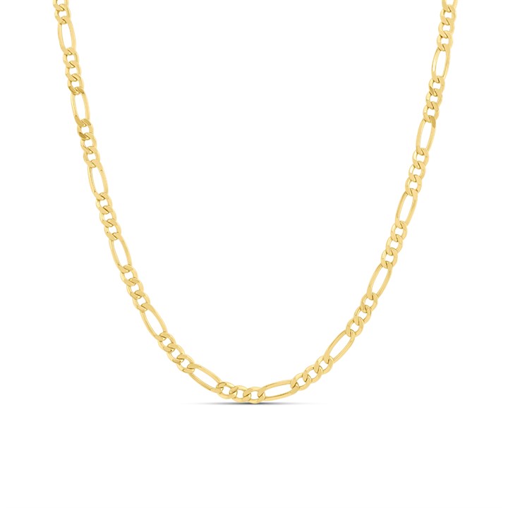 9ct Gold 4mm Wide Figaro 24in Necklace - R9120