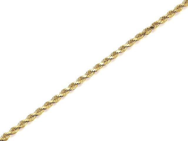 9ct Gold 2mm Wide Hollow Rope Chain - 20in - R9213