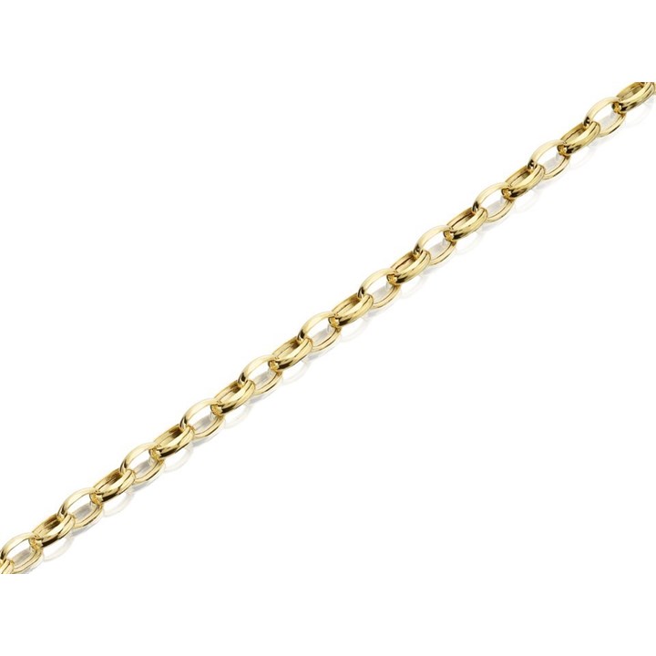 9ct Gold 4mm Wide Hollow Belcher Chain - 24in - R9323