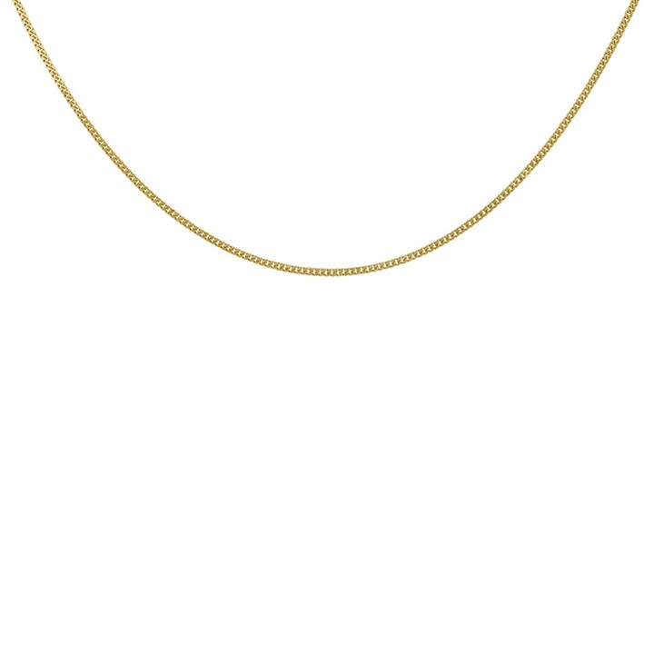 9ct Gold Diamond Cut Curb Chain - 22in - R9443