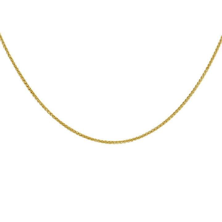 9ct Gold 1mm Wide Spiga Chain - 16in - R9448