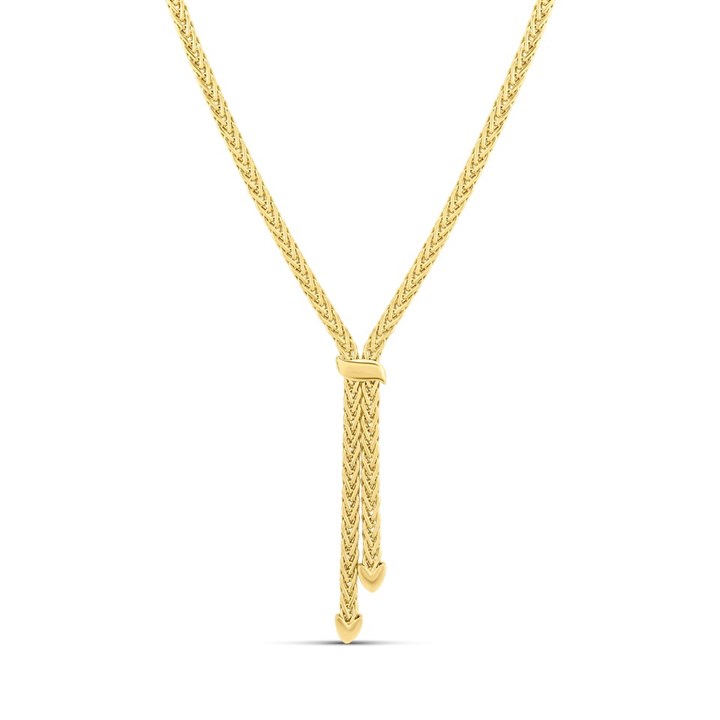 9ct Gold Lariat Style Necklace - R9501