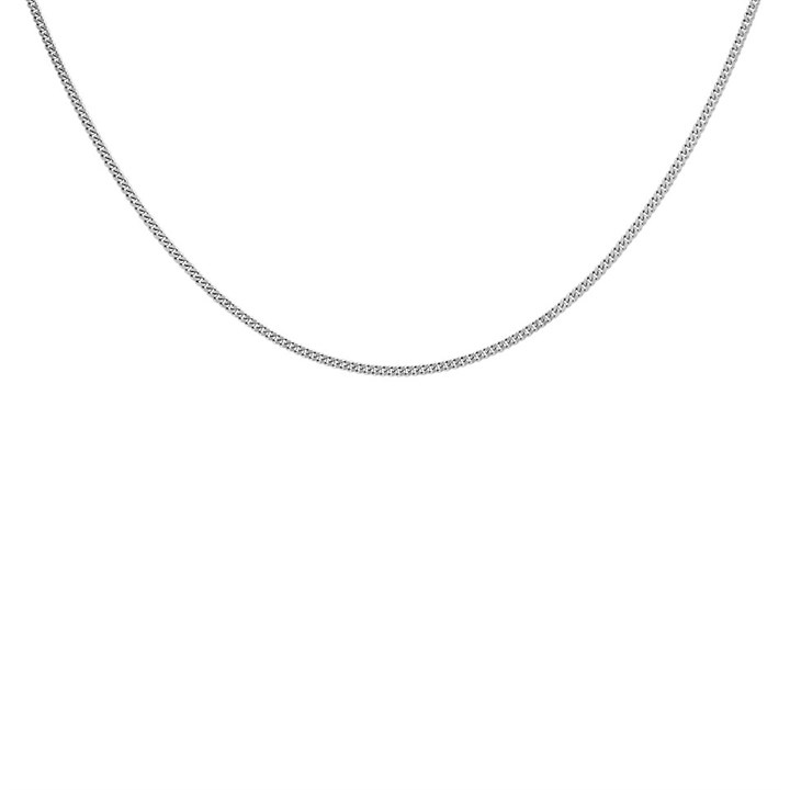 9ct White Gold 1mm Wide Curb Chain - 20in - R9629