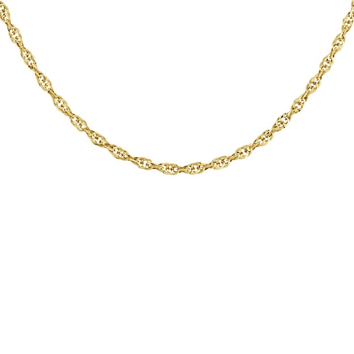 9ct Gold 2mm Wide Prince Of Wales Chain - 16in - R9719
