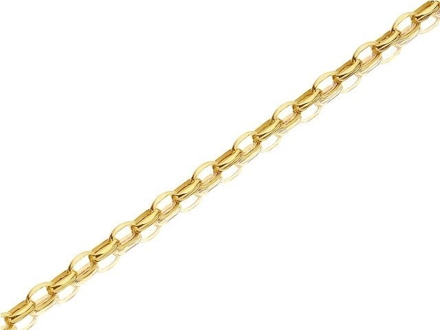 9ct Gold 2mm Wide Diamond Cut Hollow Belcher Chain - 20in - R9806