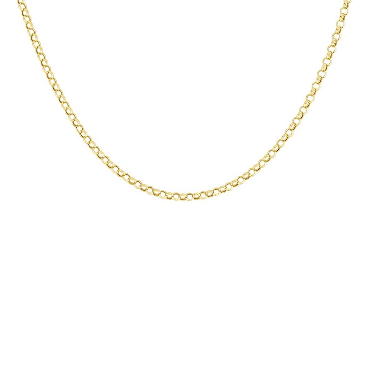 9ct Gold Round Belcher Chain - 16in - R9829