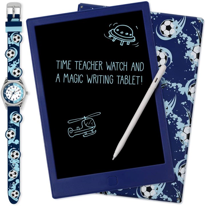 Tikkers ATK1110-PAD 3D Football Watch & Writing Pad Gift Set - W01184