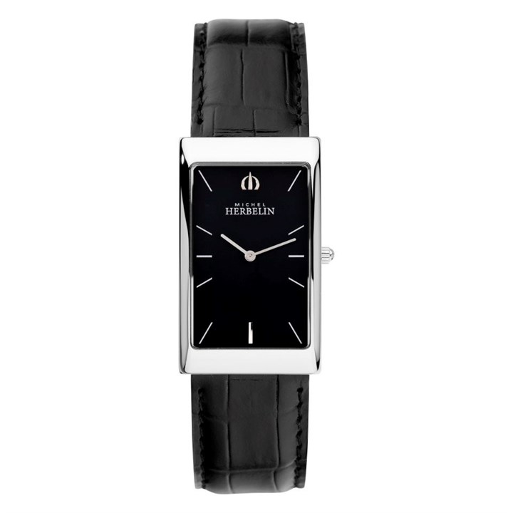 Herbelin 1162-14 Grand Palais Black Leather Strap Watch - W03135
