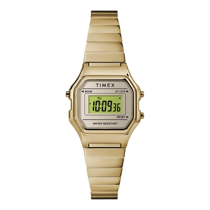 Timex TW2T48000 Main Street Digital Gold Tone Bracelet Watch - W04198