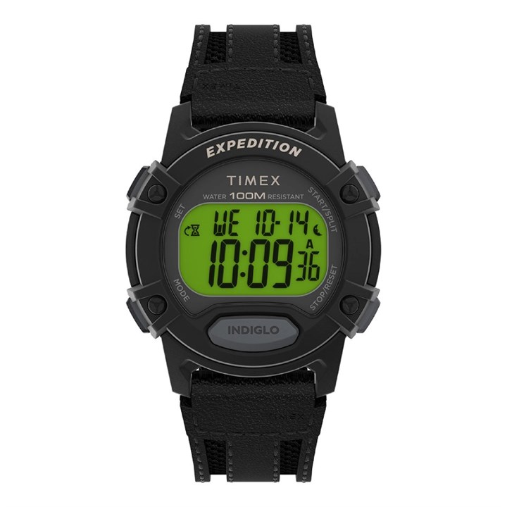 Timex TW4B25200 Expedition Digital Black Leather Strap Watch - W04205