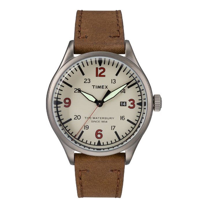 Timex TW2R38600 Waterbury Tan Leather Strap Watch - W04218