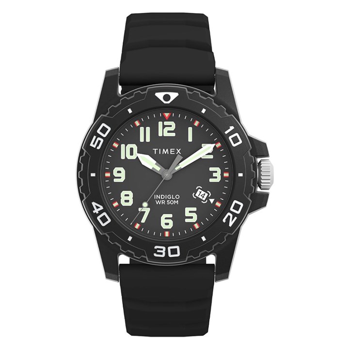 Timex TW5M61200 Main Street Black Silicone Strap Watch - W04227