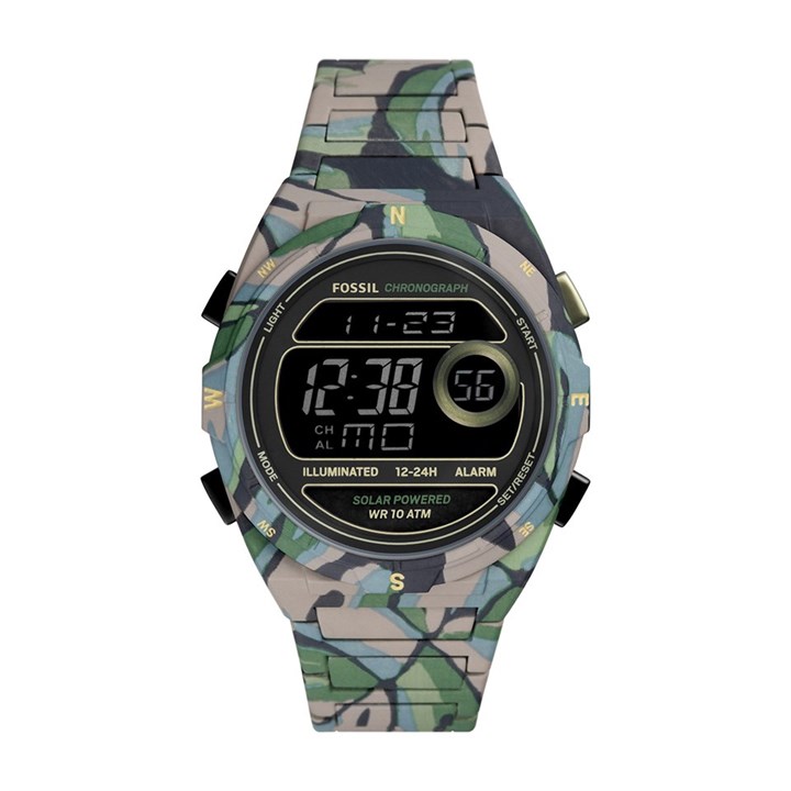 Fossil FS5894 Everett Solar Camo Bracelet Watch - W07173