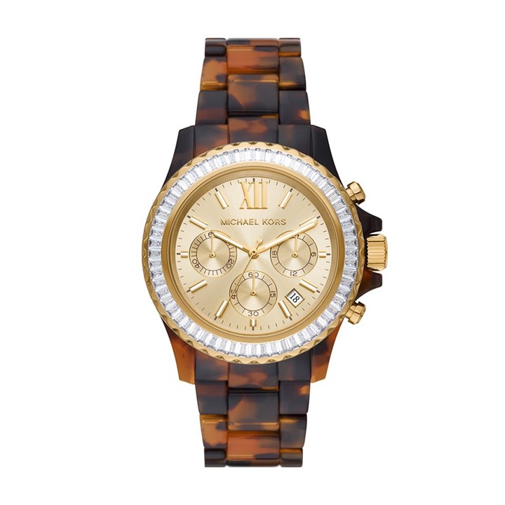 Michael Kors MK7239 Gold Dial Tortoiseshell Bracelet Watch - W08102