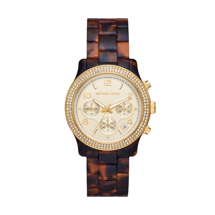 Michael Kors MK7475 Runway Tortoise Acetate Bracelet Watch - W08180
