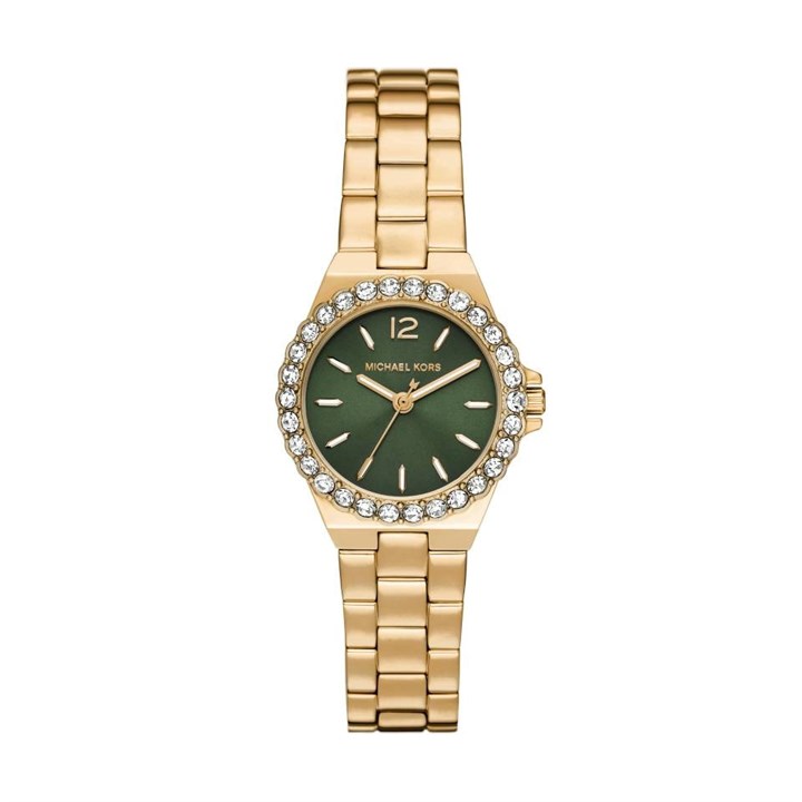 Michael Kors MK7395 Stone Set Green Dial Bracelet Watch - W08184