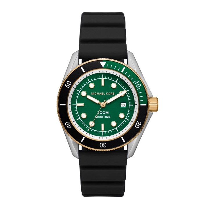 Michael Kors MK9158 Maritime Black Silicone Strap Watch - W08189