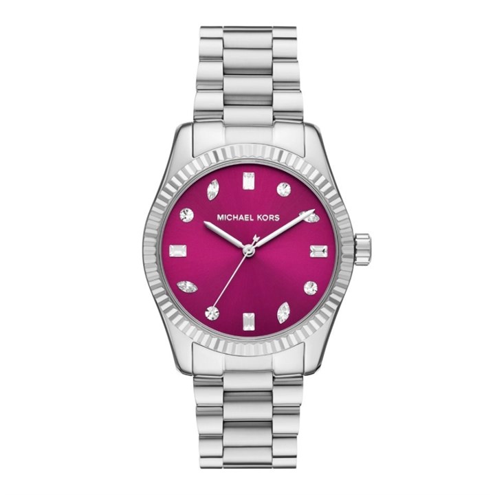 Michael Kors MK7443 Stone Set Pink Dial Bracelet Watch - W08196