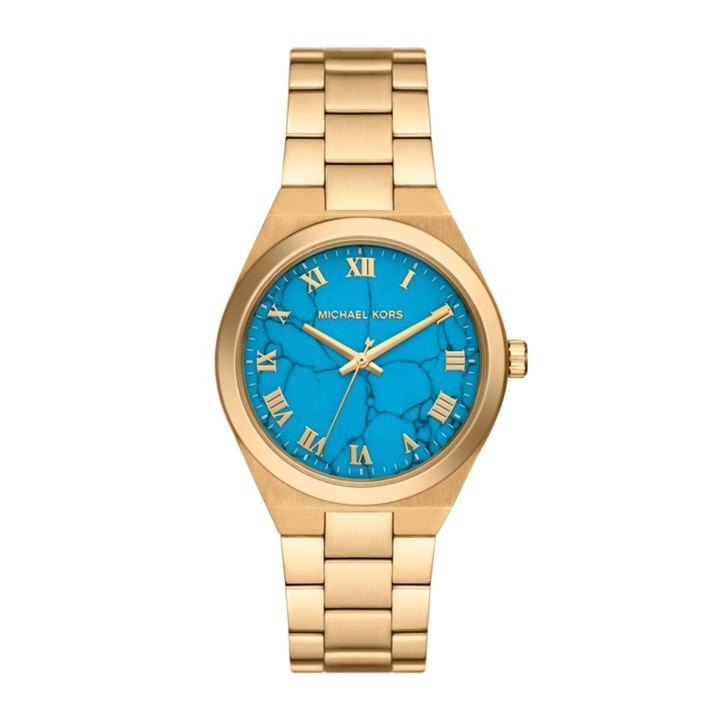 Michael Kors MK7460 Gold Tone Blue Dial Bracelet Watch - W08199