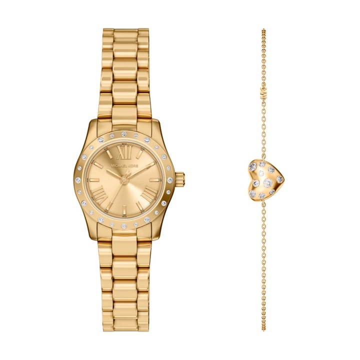Michael Kors MK4992SET Stone Set Watch And Heart Bracelet Set - W08219