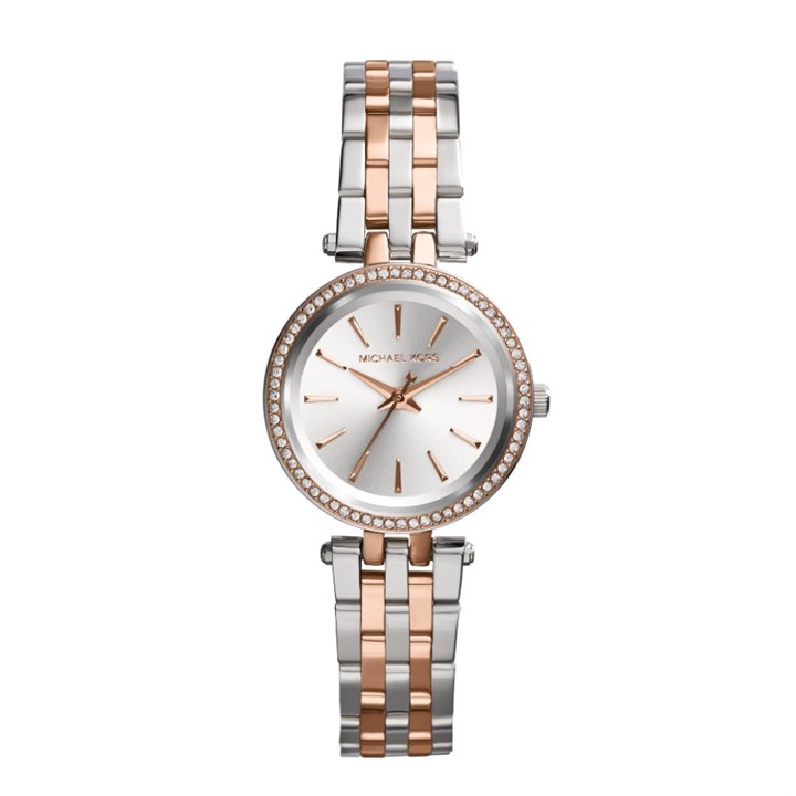 Michael Kors MK3298 Two Tone Stone Set Bracelet Watch - W08239