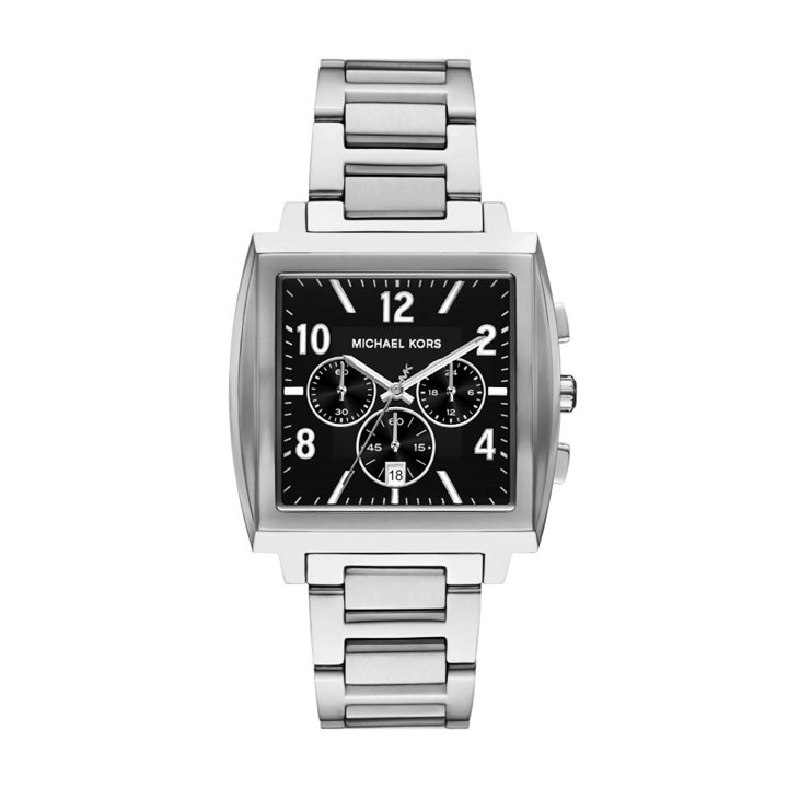 Michael Kors MK9230 Oversized Rhys Chronograph Stainless Steel Black Dial Bracelet Watch - W08247