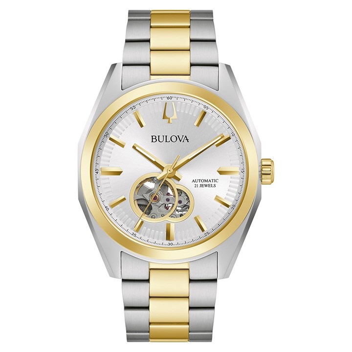 Bulova 98A284 Surveyor Two Tone Automatic Bracelet Watch - W09225