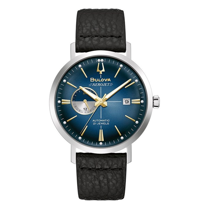 Bulova 96B374 Aerojet Automatic Black Strap Watch - W09362