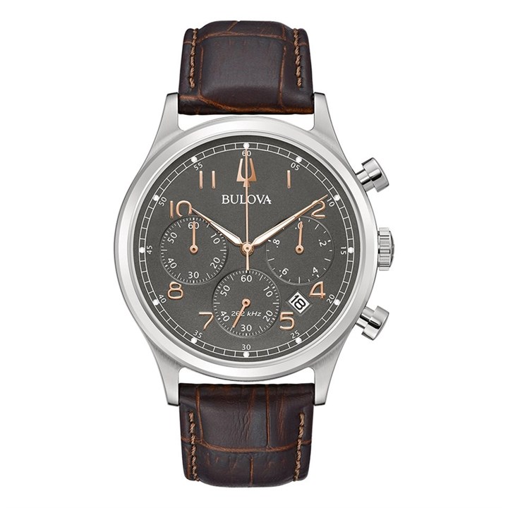 Bulova 96B356 Chronograph Brown Strap Watch - W09366