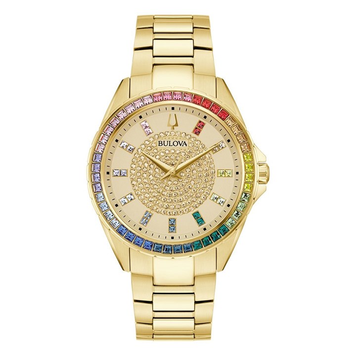 Bulova 97A179 Phantom Rainbow Crystal Bracelet Watch - W09380