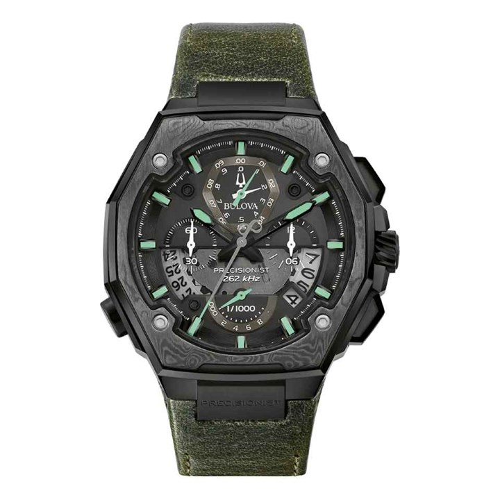 Bulova 98B355 Series X Precisionist Chronograph Green Strap Watch - W09407