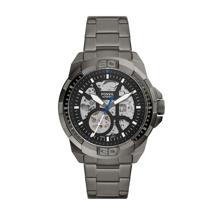 Fossil ME3218 Bronson Automatic Grey IP Bracelet Watch - W10290