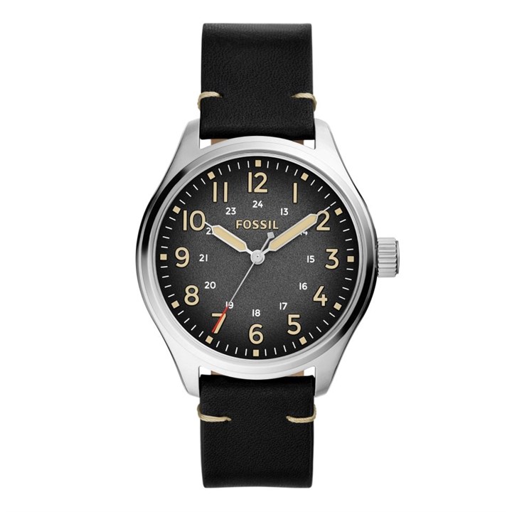 Fossil BQ2791 Easton Black Leather Strap Watch - W10377