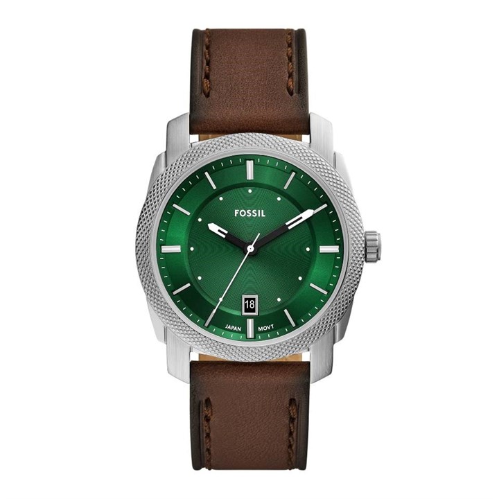 Fossil FS6085 Machine Brown Leather Strap Watch - W10383