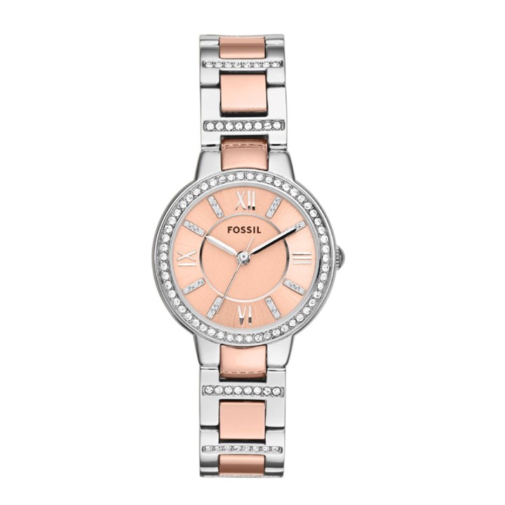 Fossil ES3405 Virginia Two Tone Stone Set Bracelet Watch - W1040