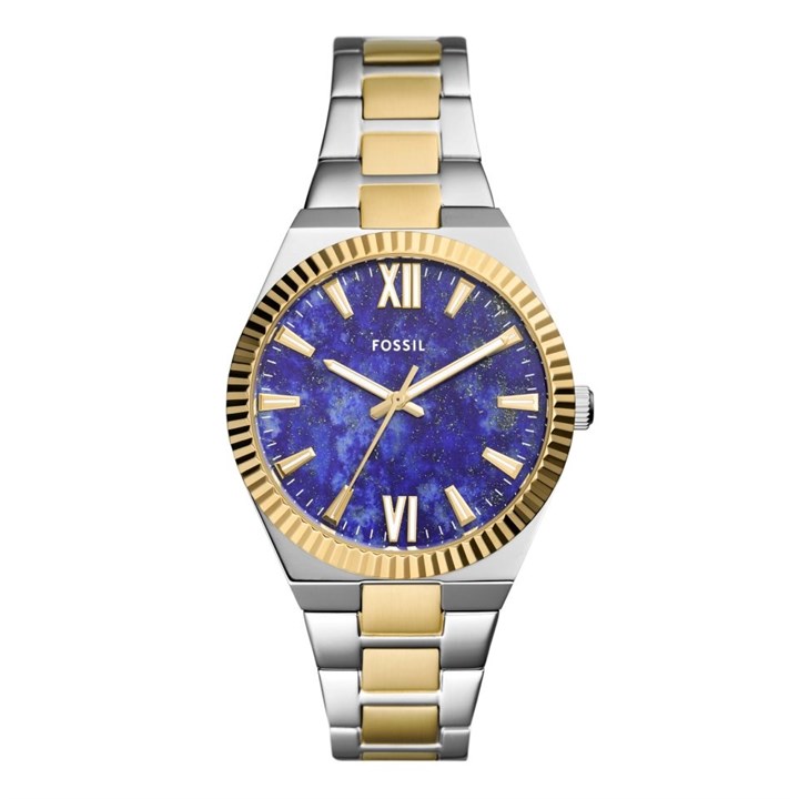 Fossil ES5332 Scarlette Two Tone Blue Lapis Dial Bracelet Watch - W10446