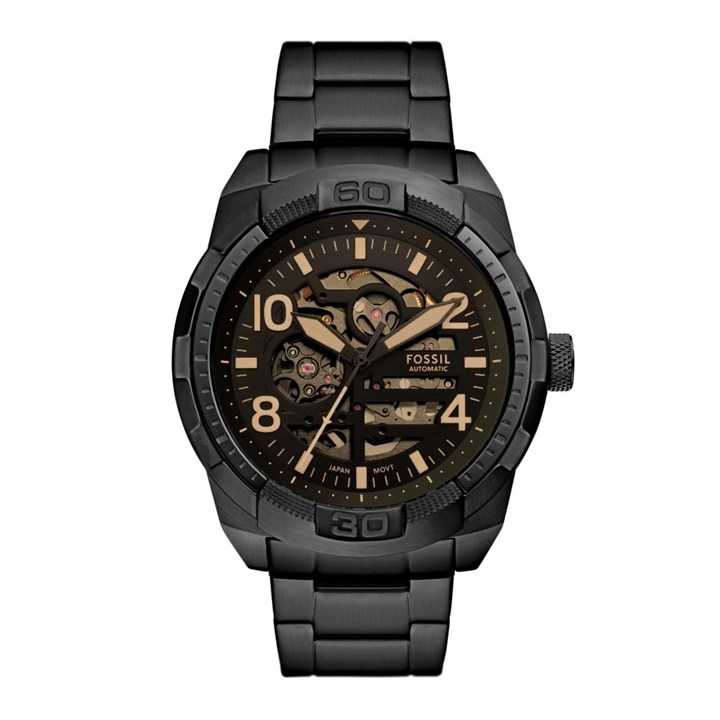 Fossil ME3256 Bronson Automatic Black IP Bracelet Watch - W10449