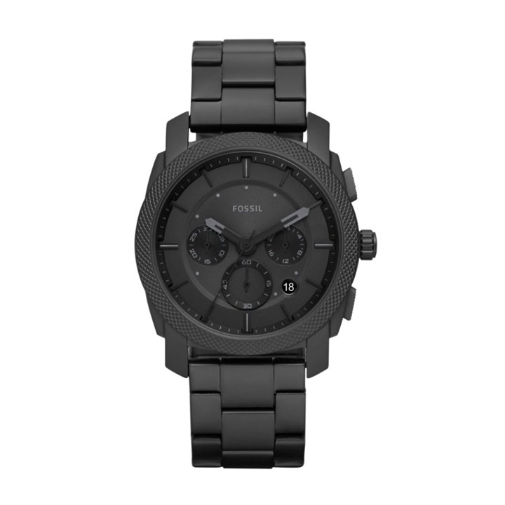 Fossil FS6015 Machine Chronograph Black IP Bracelet Watch - W10489