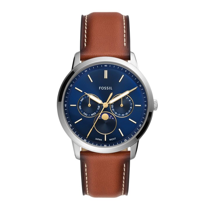 Fossil FS5903 Neutra Moonphase Tan Leather Strap Watch - W10520