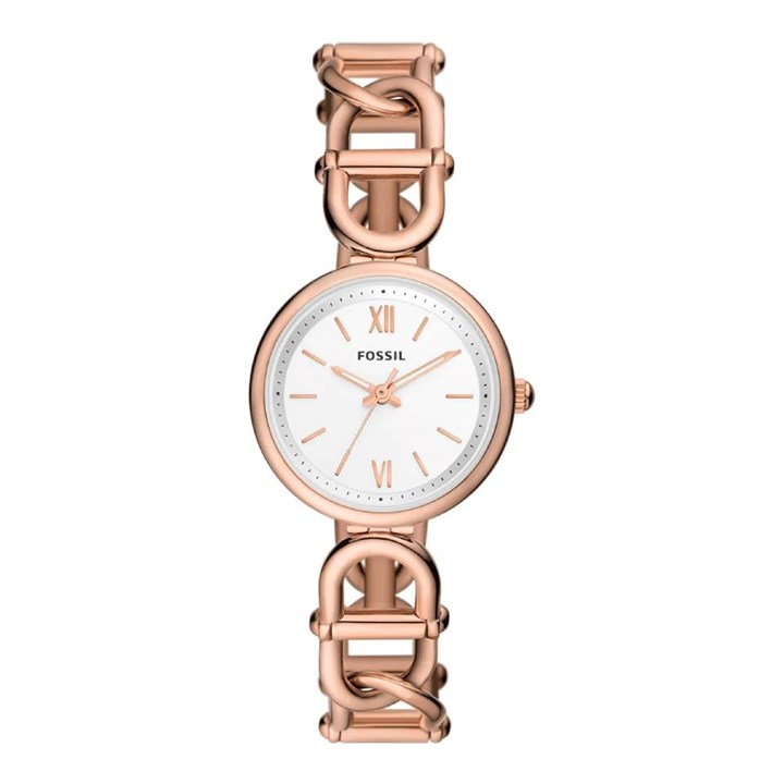 Fossil ES5273 Carlie Rose Tone Chain Bracelet Watch - W10524