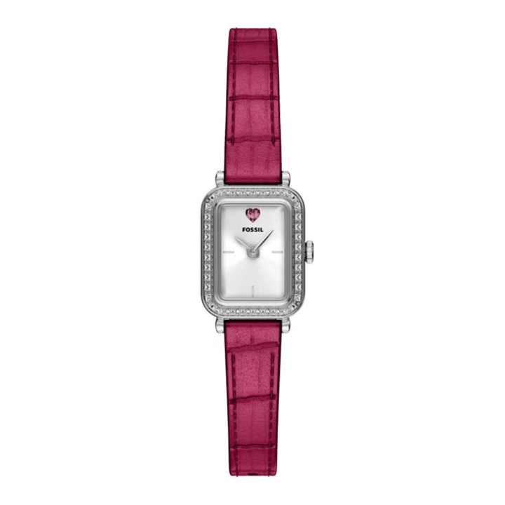 Fossil ES5466 Raquel Pink Leather Strap Watch - W10530