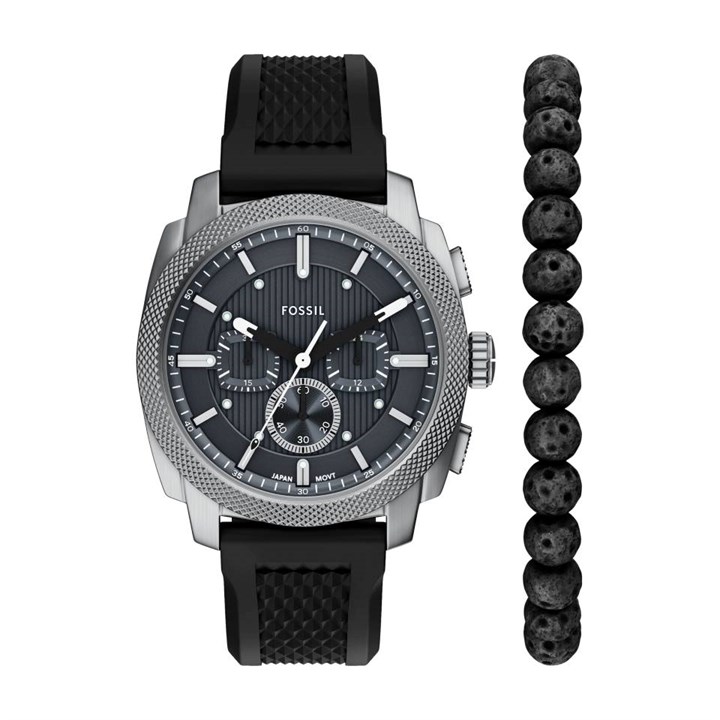 Fossil FS6145SET Machine Chronograph Watch And Bracelet Gift Set - W10534