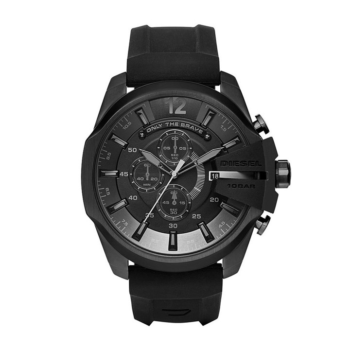 Diesel DZ4378 Mega Chief Chronograph Black Strap Watch - W11232