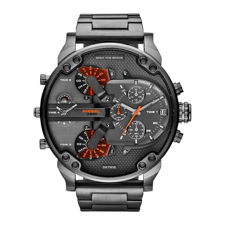 Diesel DZ7315 Mr Daddy 2.0 Chronograph Grey IP Bracelet Watch - W11332