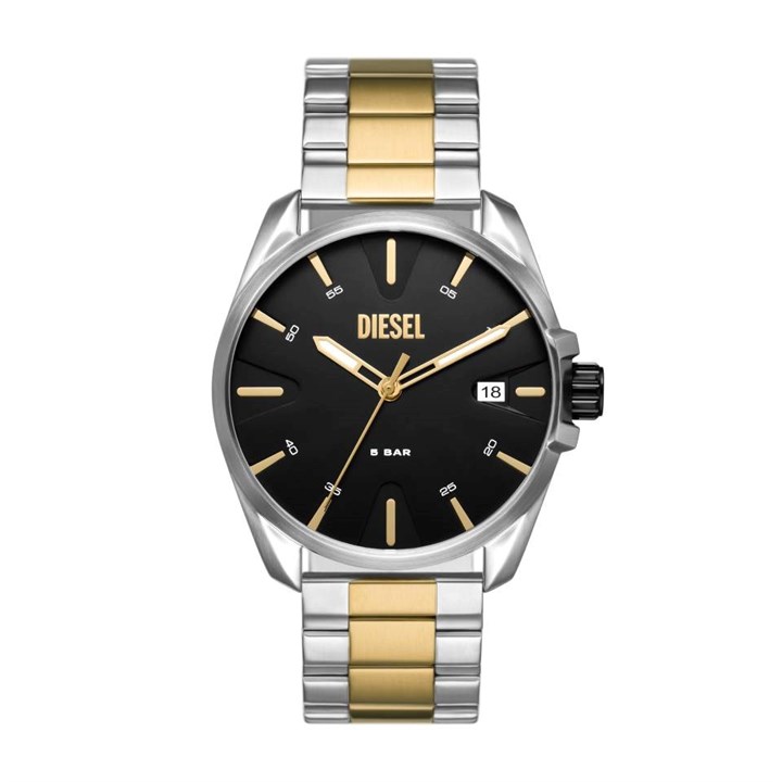 Diesel DZ2196 MS9 Two Tone Black Dial Bracelet Watch - W11349